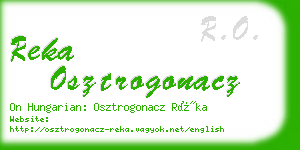 reka osztrogonacz business card